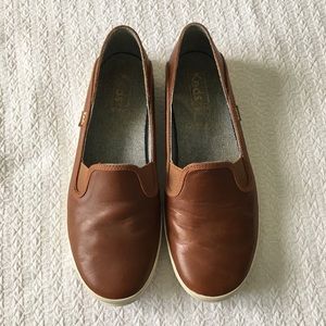 Keds Crashback Brown Leather Slip-Ons 7.5